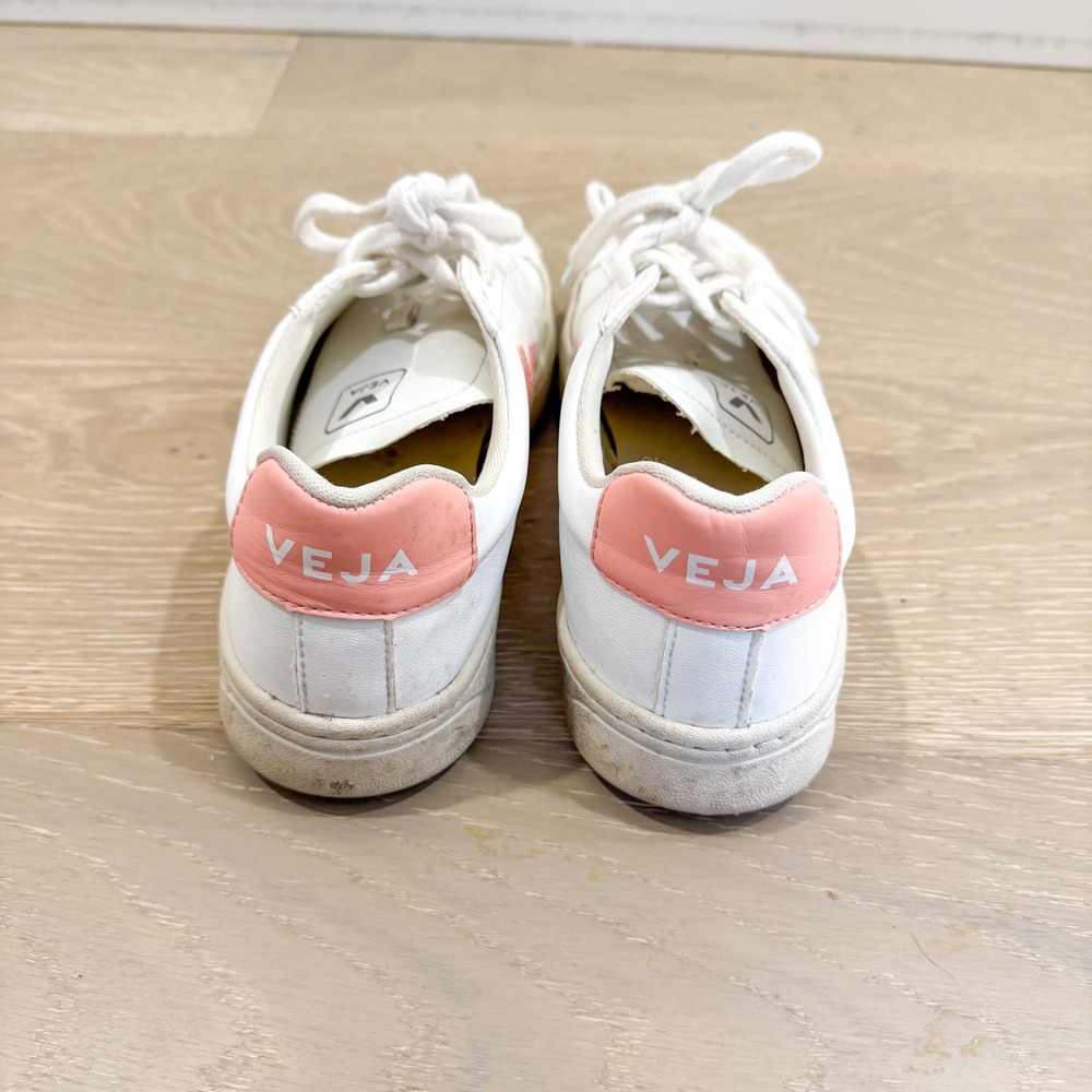 Veja Urca Sneakers White Pink Peach Preppy Boho Neutral Elevated Basic 9 - Picture 2 of 6